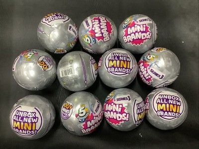 Lot of 11 Mini Brands Series 3 Gray Balls Zuru  Surprises