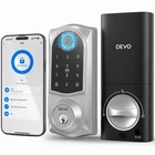 DEVO G10 Silver Wi-Fi Smart Door Lock, Fingerprint, Keypad, App, Voice, IC Card
