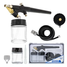 Single-Action AIRBRUSH SET KIT Hose Jars Cups Hobby Tanning Tattoo Cake T-Shirt