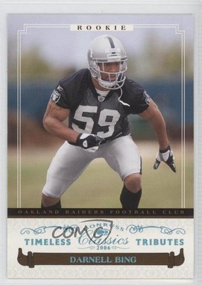 2006 Donruss Classics Timeless Tributes Platinum 7/10 Darnell Bing Rookie RC 0h1