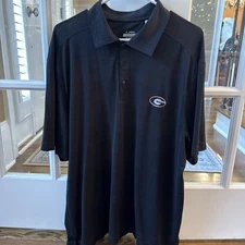 Cutter & Buck UGA Men's Golf Polo Large University of Georgia Drytec Embroidered