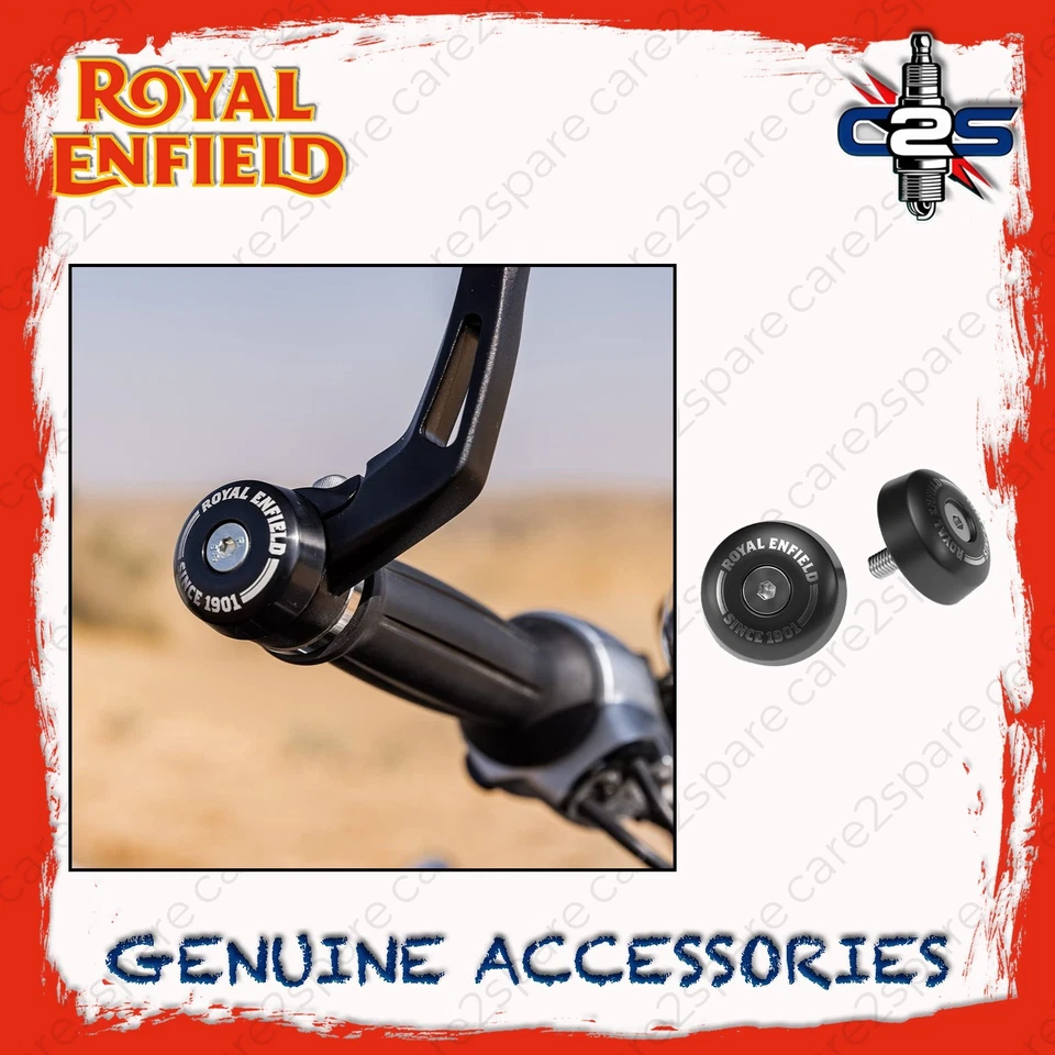 Black Bar End Finishers for Royal Enfield Super Meteor 650 Shotgun Bear KXA00271 - Image 2 of 4
