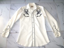 VTG H Bar C California RanchWear Pearl Snap Double Eagle M/L size Western Shirt