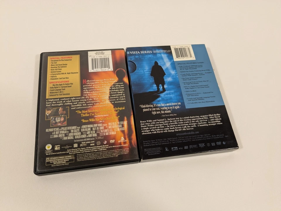 Lot of 2 Mystery Suspense DVDs Sixth Sense Collector's Edition Unbreakable Vista - Image 3 of 4
