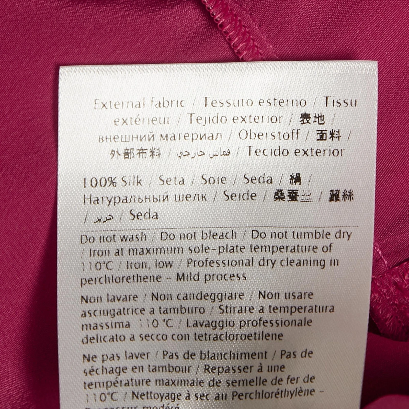 ROSSO Valentino Mini Abito Rosa Seta Increspato M