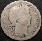 1906-D Barber Quarter - Majority of the Major Details are Outlined