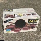 Vision Ware Vintage Corning Pyrex  Cranberry Glass Cookware  11 Piece Set SEALED