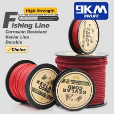 Braided Kevlar Cord 150Lbs~1500Lbs Fishing Camping Hiking Rope Made with Kevlar