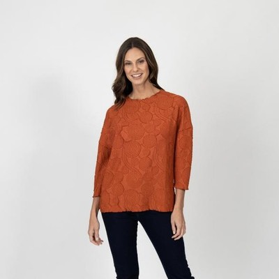 Shirt orange 44 48 Damen TRENDS by J. Leibfried 3D-Look UVP: 49,90  N47