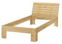 Futon Einzel Bett 90 X 200 Kiefer Massiv Rollrost GäStebett Holzbett Jugendbett