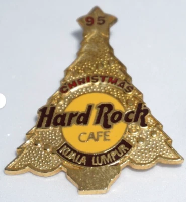 Hard Rock Cafe : Vintage Kuala Lumpur "Golden Christmas Tree '95" Classic Logo - Image 1 of 3