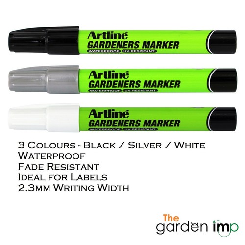 Garden Marker Pen Plant Labels Permanent Waterproof Black Silver White Colours - Picture 4 of 9
