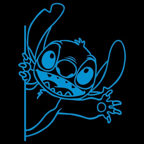 7" STITCH WAVE Vinyl Decal Sticker Car Window Laptop Disney Alien Lilo Peek - Picture 14 of 24