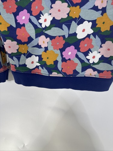 Hanna Andersson Rainbow Faux Shearling Lined Rosy Floral Hoodie Full Zip US 10 - Picture 9 of 13