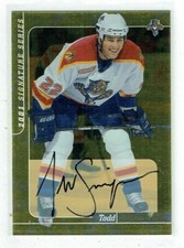 00-01 ITG BAP Be A Player 2001 Signature Series  Todd Simpson  Gold  Auto