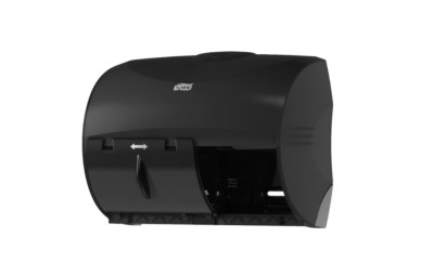 Tork OptiCore   Twin Toilet Paper Roll Dispenser Black T11, 565728