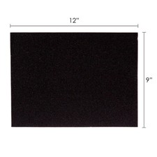 Mega Crafts - 9" x 12" Metallic Glitter Adhesive EVA Foam Sheets - Black, 6PCS