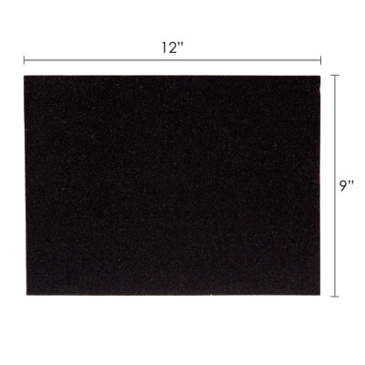 Mega Crafts - 9'' x 12'' Metallic Glitter EVA Foam Sheets - Black, 6PCS