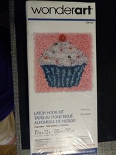 WONDERART Kit Gancio di Chiusura Design Cupcake 100% Cotone Tela 12" X 12" NUOVO