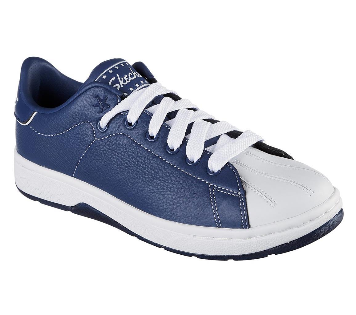 Skechers ALPHA-LITE FAIR SHARE Navy Blue White Leather Retro Shoes