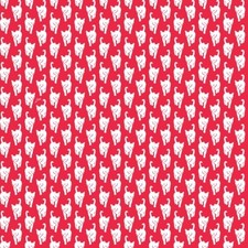 Feline Drive Fabric CAT FLAT Cat Silhouettes Red - Fat Quarter 18"x22" FQ