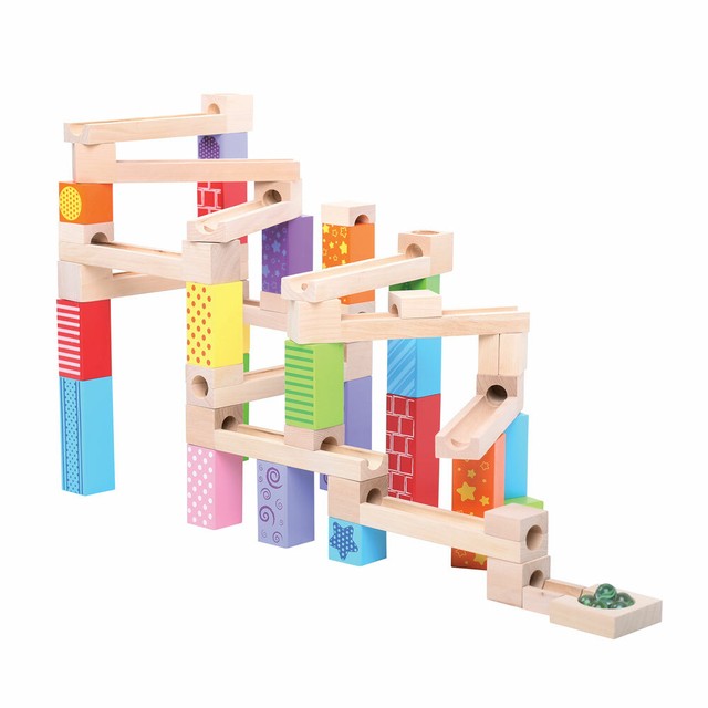 marble run wooden blocks