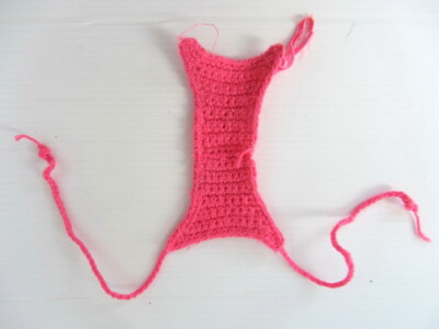 Barbie Doll CLOTHING Pink Crochet BIKINI BOTTOM Butterfly Art