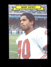 1983 Topps MIKE HAYNES New England Patriots Sticker Box Card 