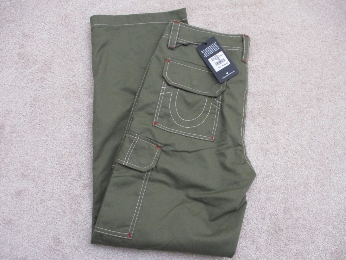True Religion 208061 Women Military Cargo Pant Kalamata Green