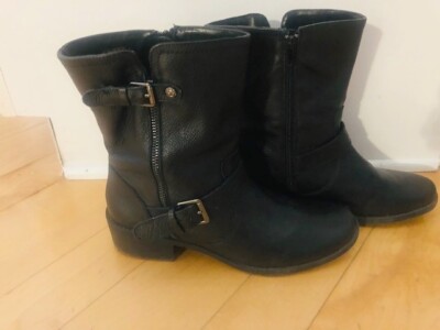 Black Anne Klein Combat Boots ANNE KLEIN SPORT “Grania” Duck Boots