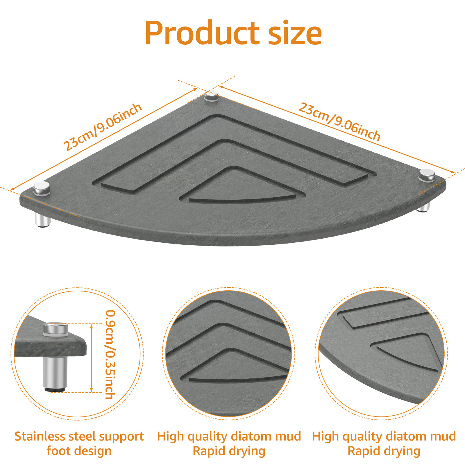 ARTLEO Stainless Steel Sink Caddy Organizer With Diatomite Stone Trays - Fast Drying Sponge & Brush Holder For Kitchen - View #6