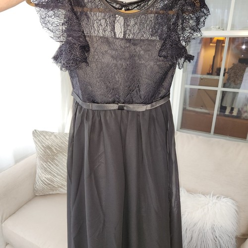 Sittingley Lace Flower Girl Dress Ruffled Black Bridesmaid Wedding 8/9 Wednesday - 第 3/4 張圖片
