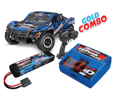 Traxxas Slash 4x4 HD VXL Clipless blau Gold Combo TRX68386-4-BLUE-GOLD-COMBO 
