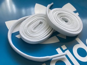 Adidas Original White Flat Shoe Laces ( Genuine ) Limited Quantity - New 2020 | eBay