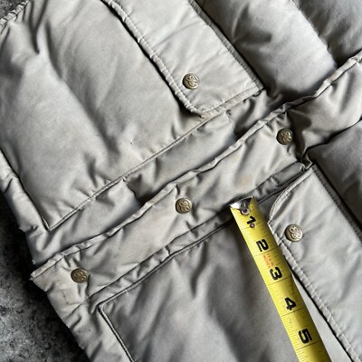 Vintage 70s 80s Eddie Bauer Down Puffer Vest Mens Size Medium Tan