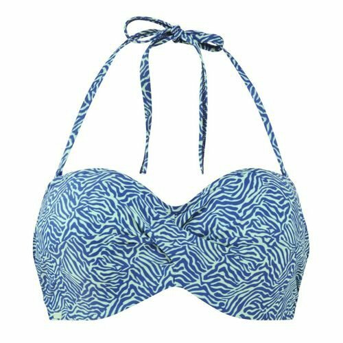 Panache Ladies Hattie Floral Wired Halter Strapless Bandeau Swim Top Swimwear