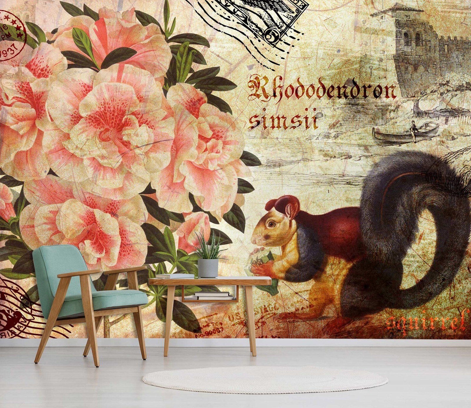 3D Animal Squirrel G2974 Wallpaper Wall Murals Removable Selfadhesive