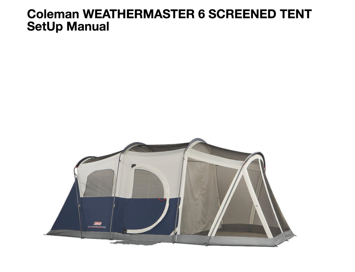 Weathermaster Screened Tent Coleman Weathermaster Coleman