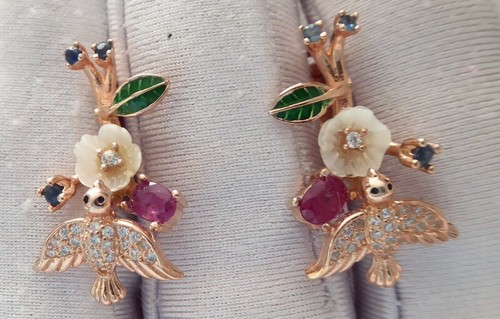 Superbes Boucles D'oreilles Croix Vintage ZC - Occasion