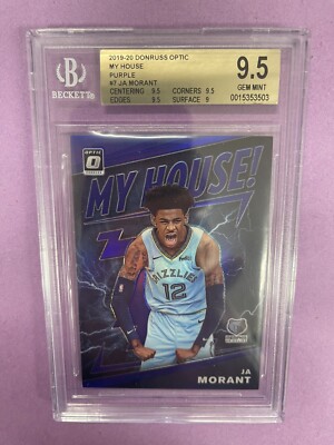 2019-20 Donruss Optic JA Morant #7 RC Rookie-MY HOUSE! PURPLE BGS 
