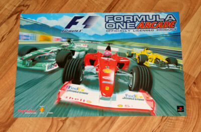 2002 F1 Formula One Arcade game / Dragon Ball Z PS1 Rare Poster