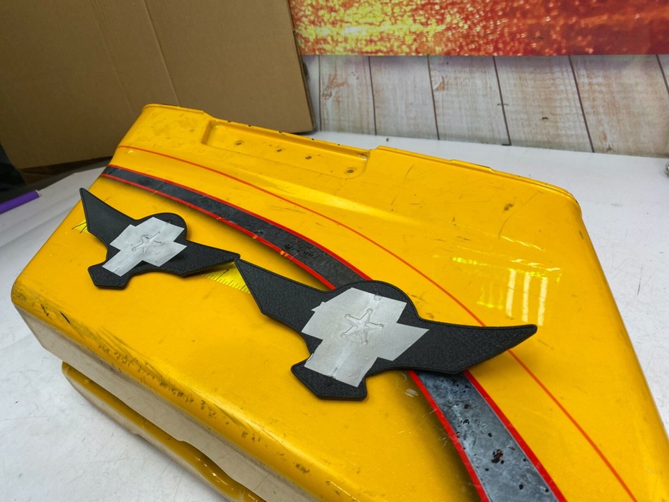 🔥Harley Fatboy Tank Emblems Powder Coated Wrinkled Matte Black Set🔥 | eBay