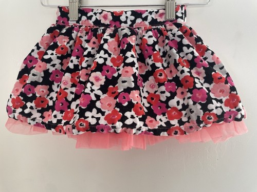 Gymboree Toddler Girl Colorful Floral Tulle Lined Elastic Pull On Skirt Multi 3T