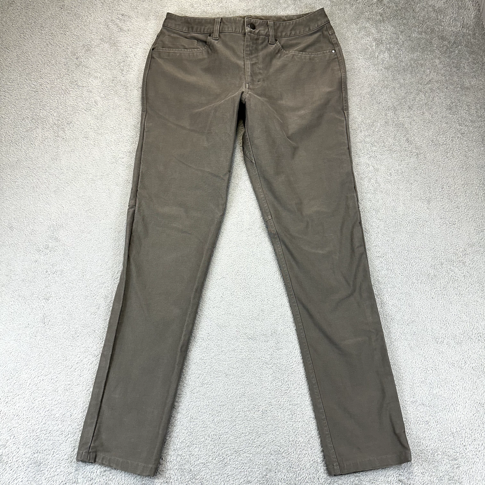 LULULEMON ABC Slim Fit Utilitech Pants Gray Jeans Stretch Mens 31 x 32
