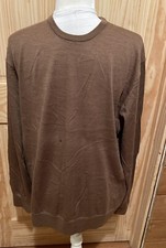 DANIEL CREMIEUX Fine Merino Wool Men Sweater Brown Pullover Size Large