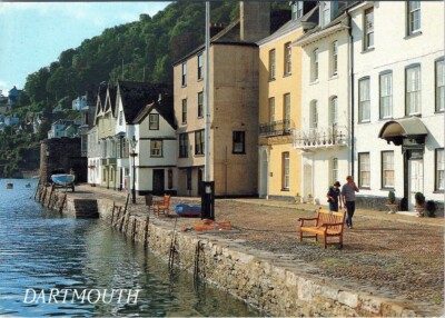 Postkarte Dartmouth Wasser Gebäude Fenster Himmel Haus See Reise Baum Stadt AA07064