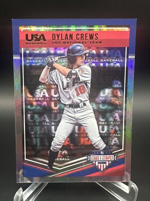 DYLAN CREWS 2018 Panini USA Baseball Stars & Stripes USA GOLD Logo