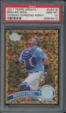 2011 Topps Update Cognac Diamond #US318 Brayan Pena PSA 10 (BB01)