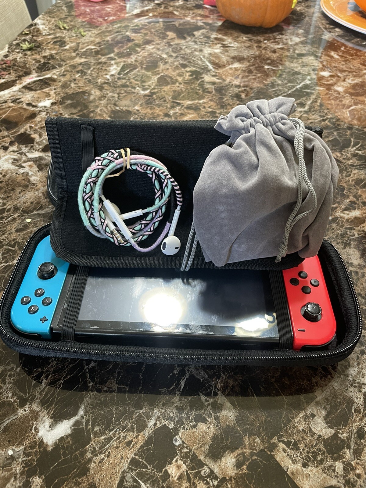 Nintendo Switch Case With Earbuds - Black ( Switch Not Included)-image