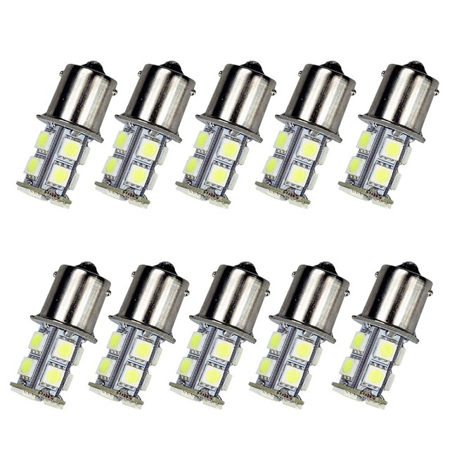 Lot10 Warm White 1156 13SMD RV Camper Trailer LED Interior Light Bulbs